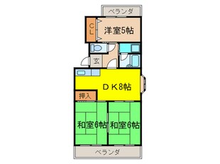 フォルク北千里Ｋ棟の物件間取画像